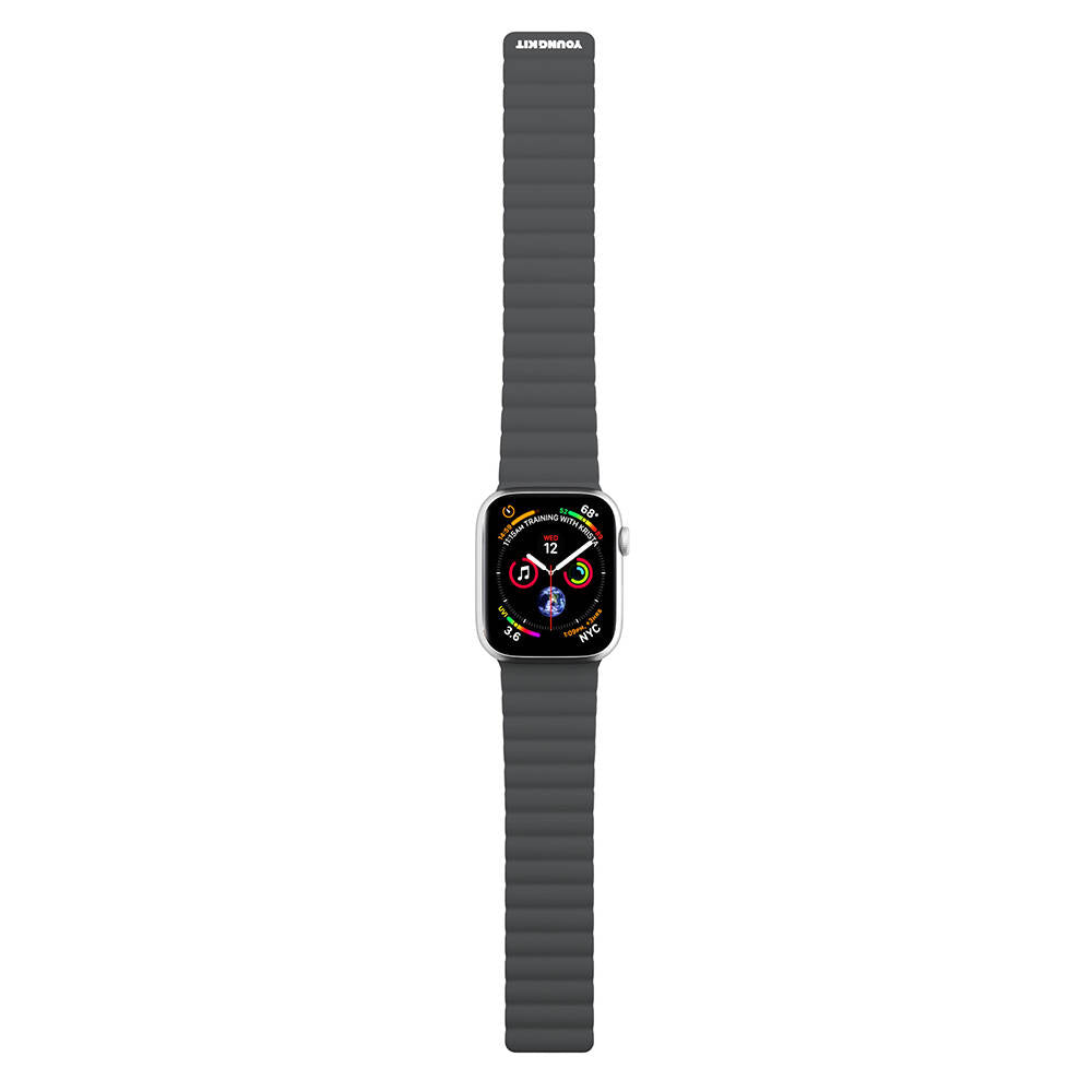 Youngkit Classical Apple Watch Ultra 49mm Kordon Magnetik Tak Çıkar Silikon Strap Kayış - 4