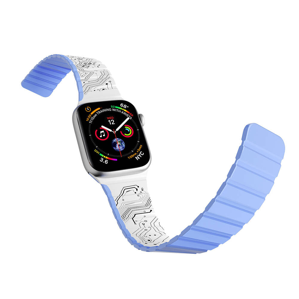 Youngkit Technological Apple Watch Ultra 49mm Kordon Magnetik Tak Çıkar Silikon Strap Kayış - 6