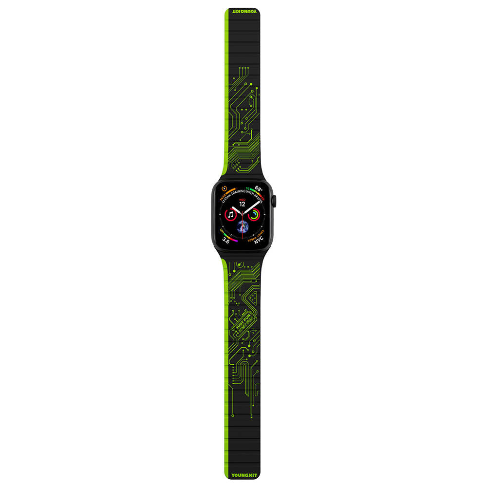 Youngkit Technological Apple Watch Ultra 49mm Kordon Magnetik Tak Çıkar Silikon Strap Kayış - 3