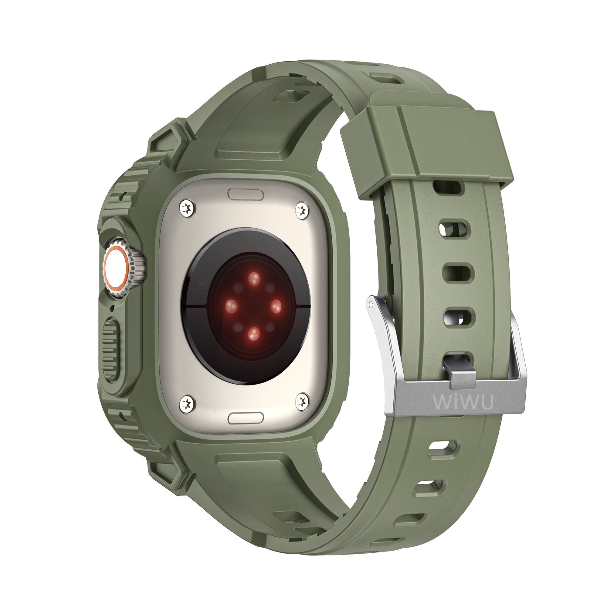 Wiwu Wi-WB014 Armor Serisi Apple Watch Ultra 49mm 2in1 Sert PC Kasa Koruyuculu Silikon Kordon