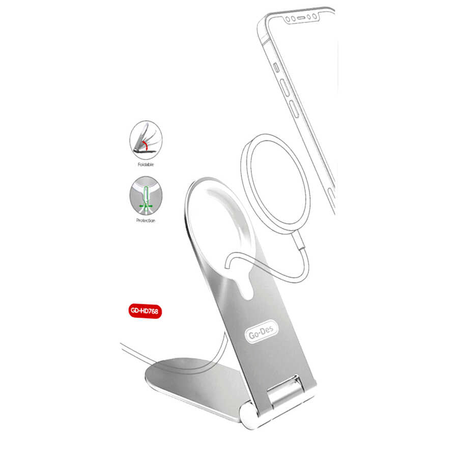 Go-Des GD-HD768 Magsafe Şarj Standı - 2