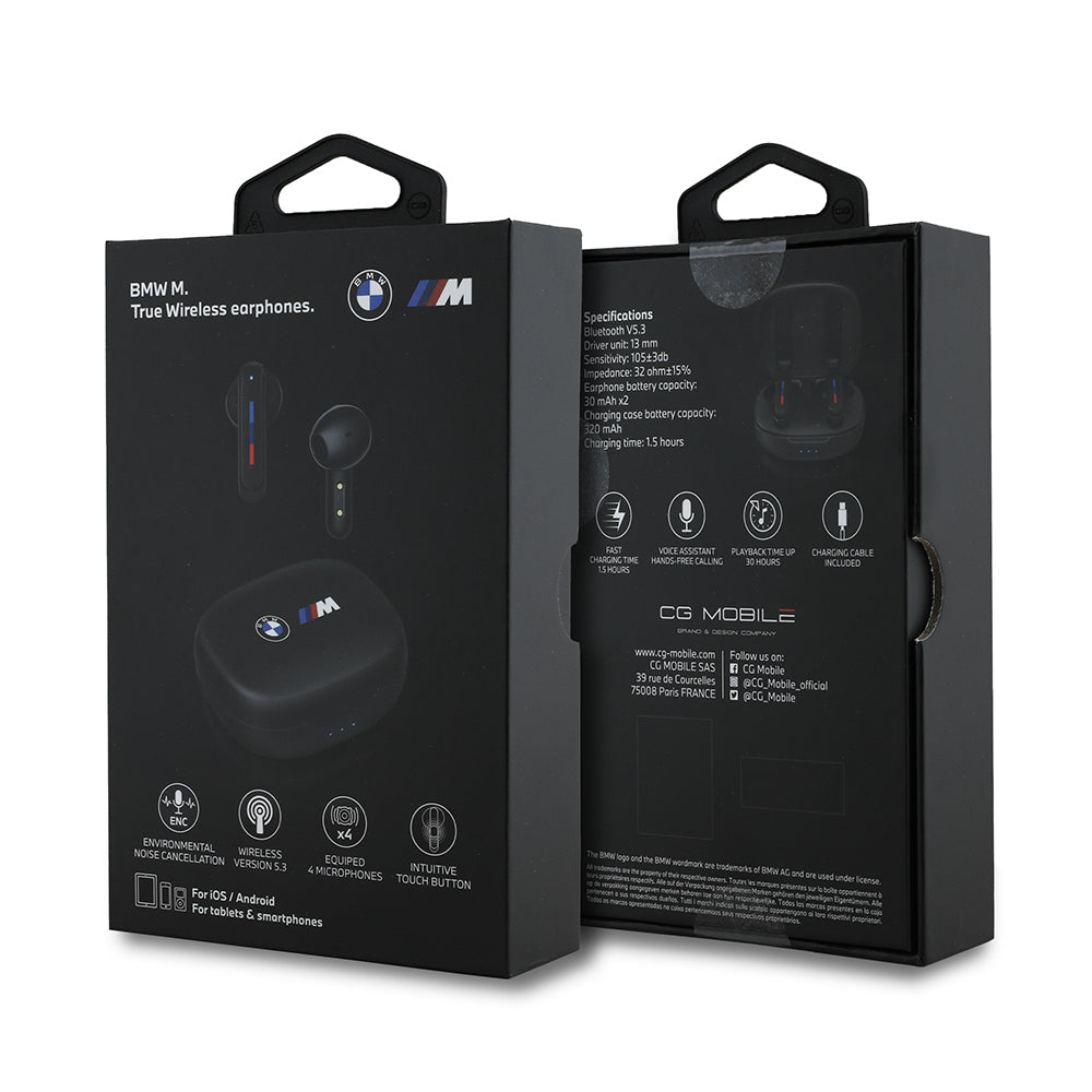 BMW Orjinal Lisanslı ENC Özellikli Kulakiçi TWS v5.3 Bluetooth Kulaklık M Edition Baskı Logolu
