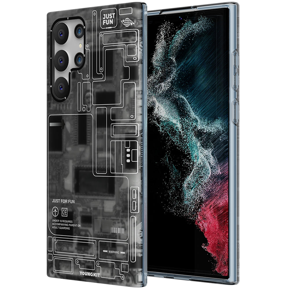 YoungKit Technology Serisi Galaxy S22 Ultra Telefon Kılıfı - 9