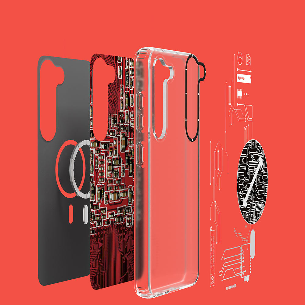 YoungKit Technology Serisi Galaxy S23 Magsafe Şarj Özellikli Telefon Kılıfı - 5