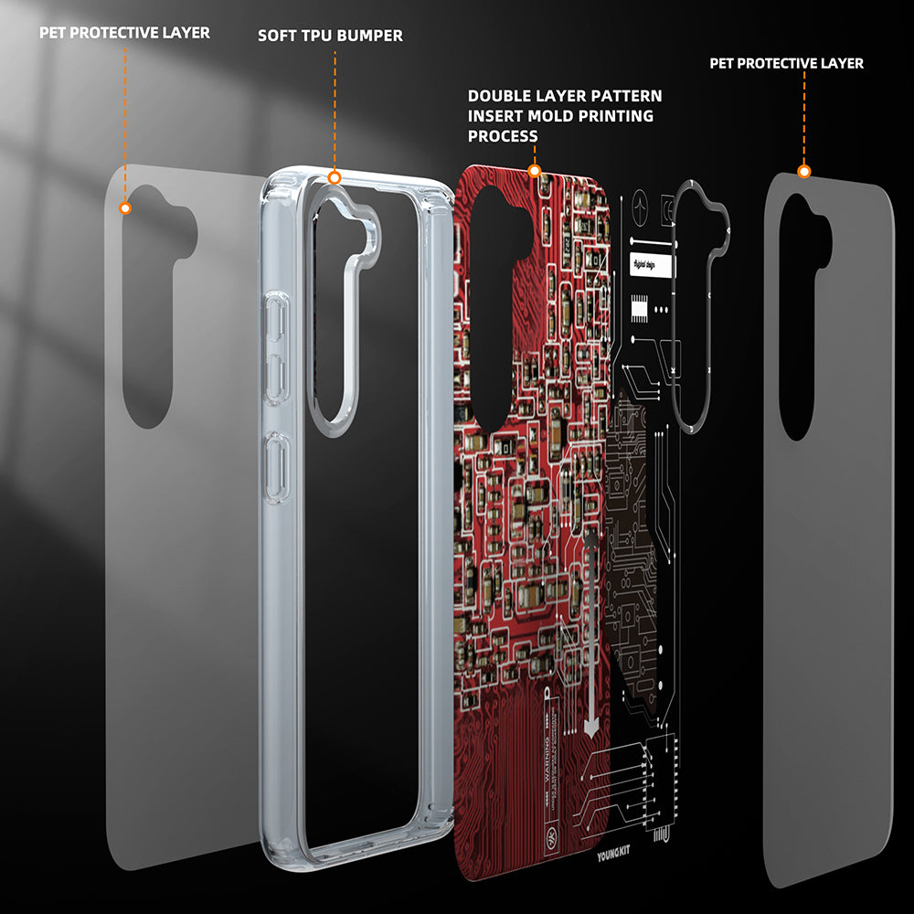 YoungKit Technology Serisi Galaxy S23 Kılıf Telefon Kılıfı - 8