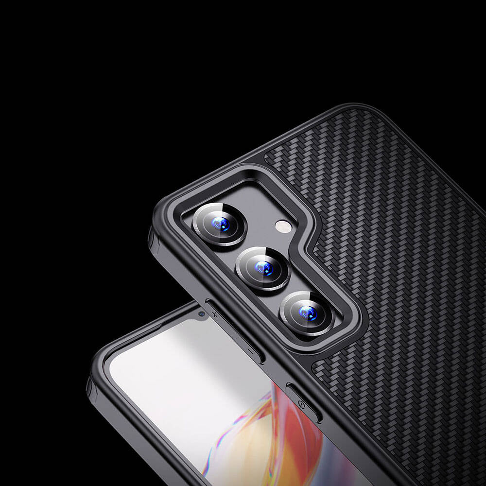 Wlons Radison Galaxy S24 Aramid Karbon Fiber M-safe Özellikli Telefon Kılıfı