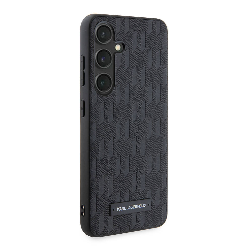 Karl Lagerfeld Galaxy S24 Orjinal Lisanslı Saffiano Monogram Metal Logo Kılıf