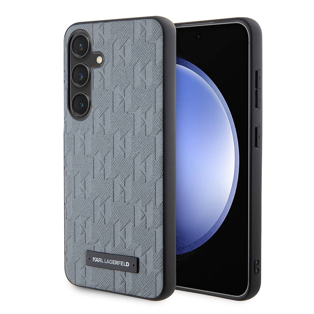 Karl Lagerfeld Galaxy S24 Orjinal Lisanslı Saffiano Monogram Metal Logo Kılıf