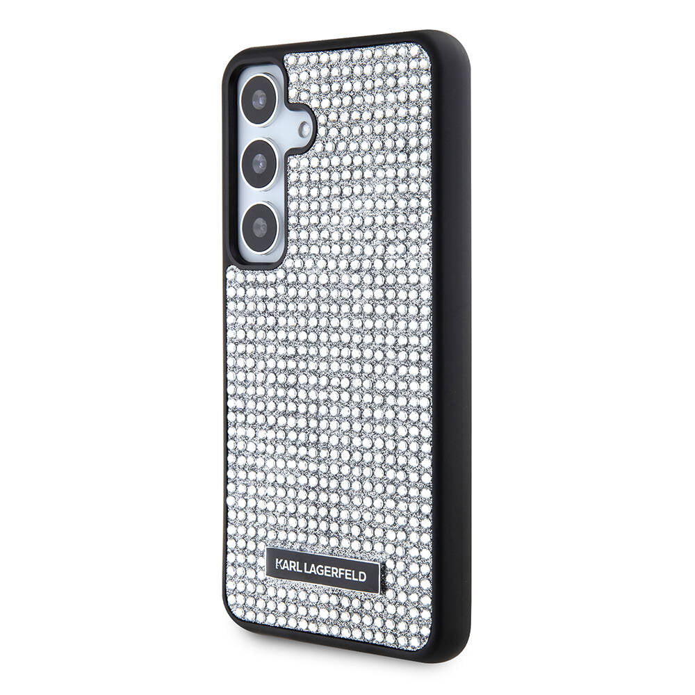Karl Lagerfeld Galaxy S24 Taşlı Metal Logo Orjinal Lisanslı Kılıf
