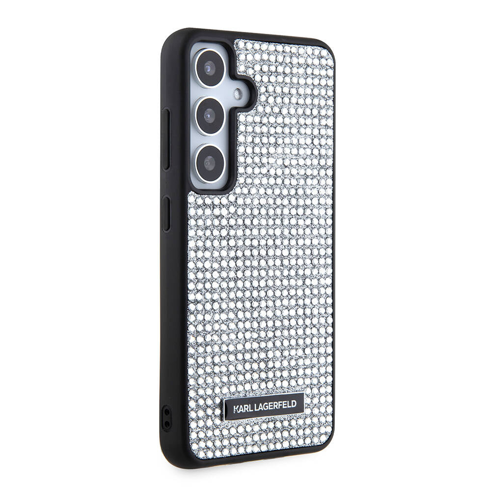 Karl Lagerfeld Galaxy S24 Taşlı Metal Logo Orjinal Lisanslı Kılıf