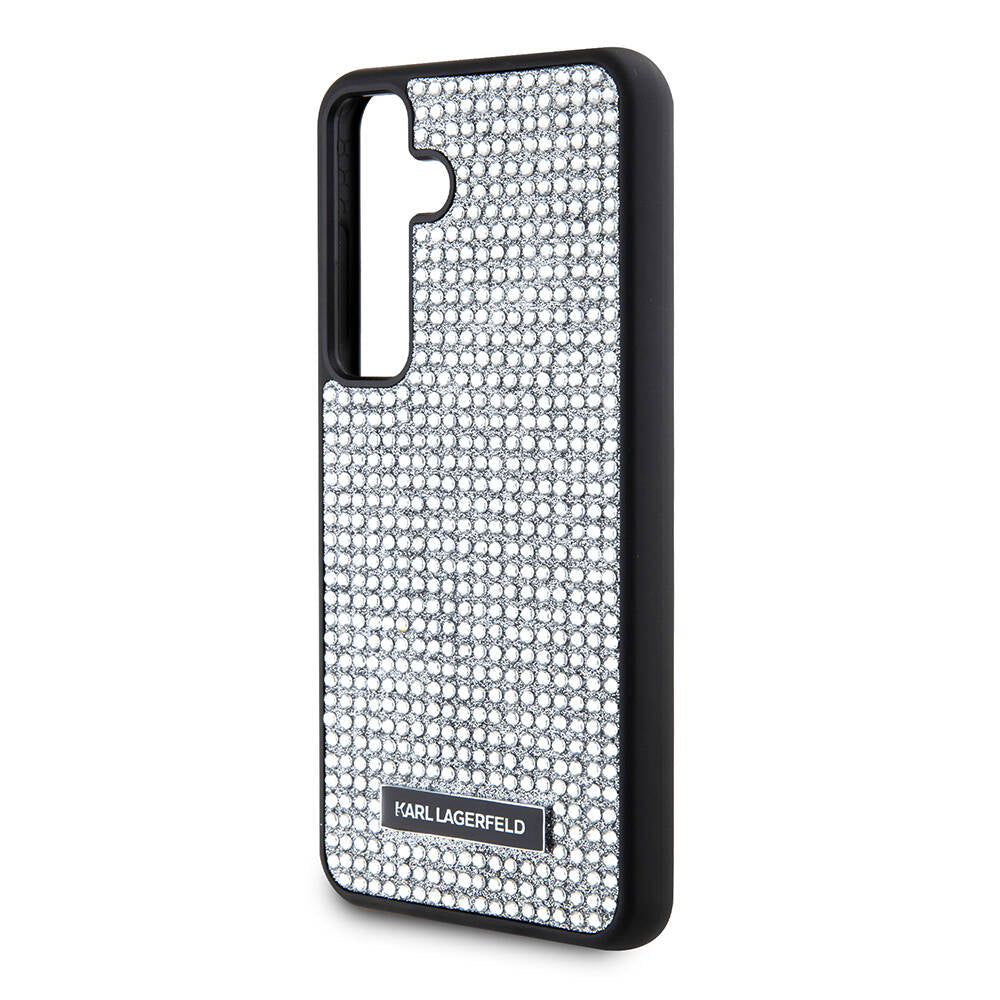 Karl Lagerfeld Galaxy S24 Taşlı Metal Logo Orjinal Lisanslı Kılıf