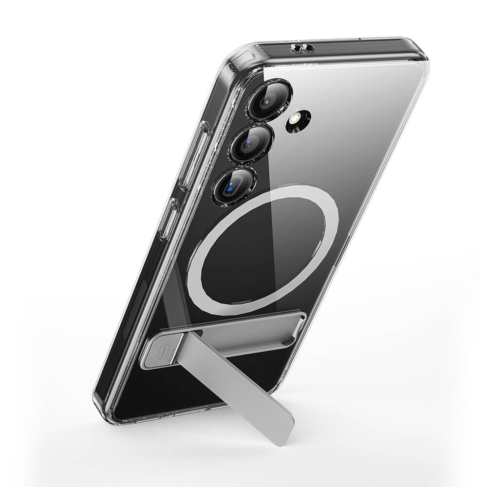 Wiwu KCC-025 Aurora Serisi Galaxy S24 M-safe Şarj Özellikli Kamera Korumalı Standlı Kılıf