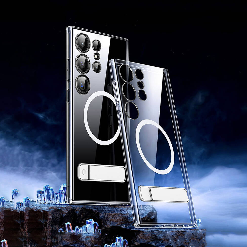 Wiwu KCC-025 Aurora Serisi Galaxy S24 M-safe Şarj Özellikli Kamera Korumalı Standlı Kılıf