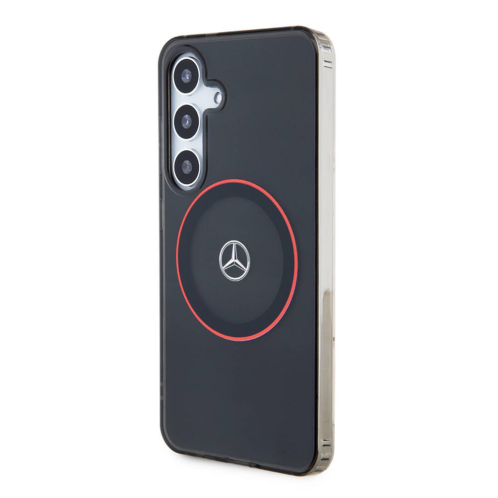 Mercedes Benz Galaxy S24 Orjinal Lisanslı IML Yıldız Logolu Red Ring Magsafe Kılıf