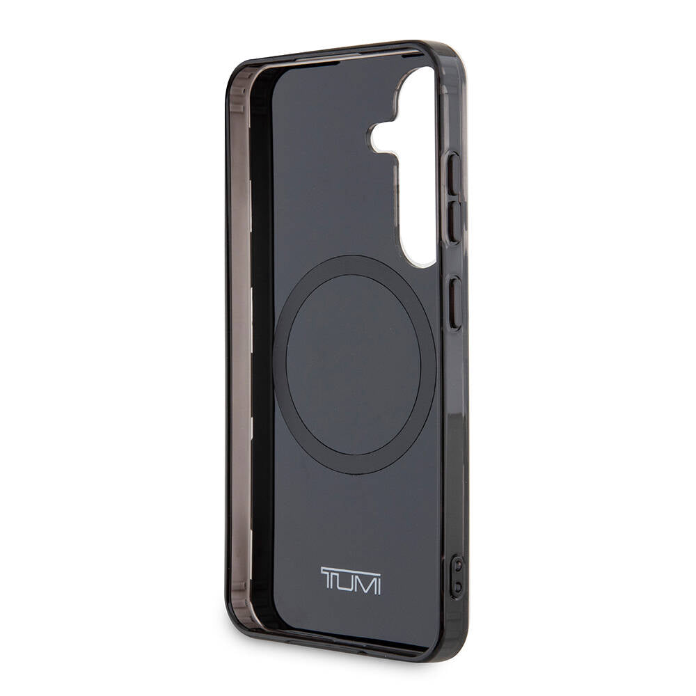 TUMI Galaxy S24 Orjinal Lisanslı M-safe Şarj Özellikli Buzlanmış Saydam Ağ Kamuflajı Desenli Kılıf