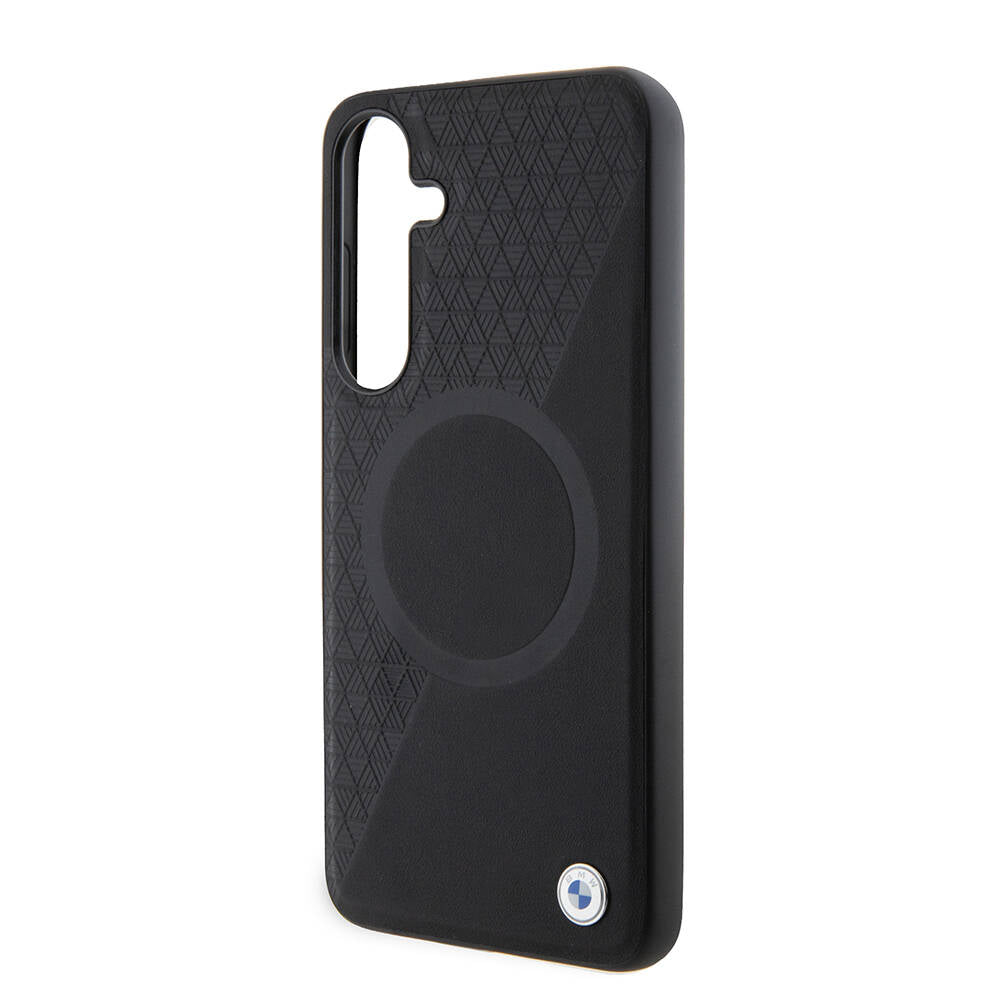 BMW Galaxy S24 Plus Orjinal Lisanslı Yarım Dokulu Circle Leather Magsafe Kılıf