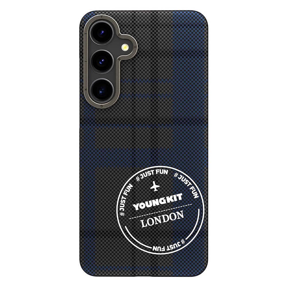 Youngkit Gezhi Serisi Galaxy S24 Plus Ekose Desenli Telefon Kılıfı - 2
