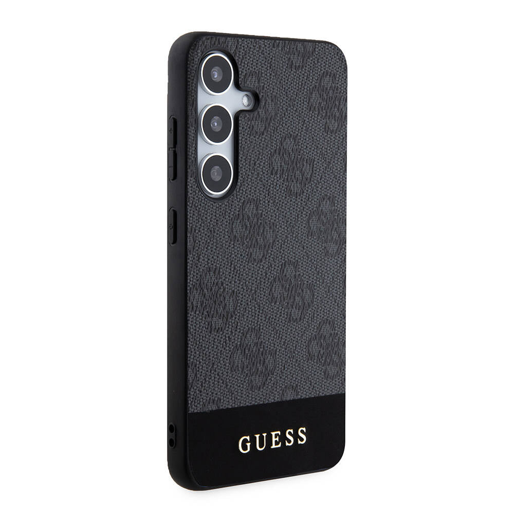 Guess Galaxy S24 Plus Orjinal Lisanslı PU Deri Şerit Logo Dizaynlı Kılıf