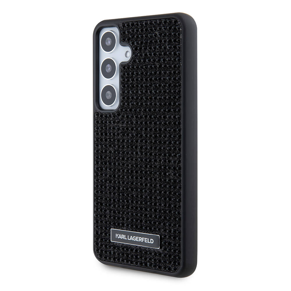 Karl Lagerfeld Galaxy S24 Plus Taşlı Metal Logo Orjinal Lisanslı Kılıf