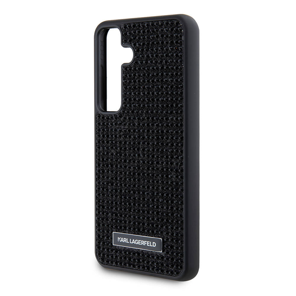 Karl Lagerfeld Galaxy S24 Plus Taşlı Metal Logo Orjinal Lisanslı Kılıf