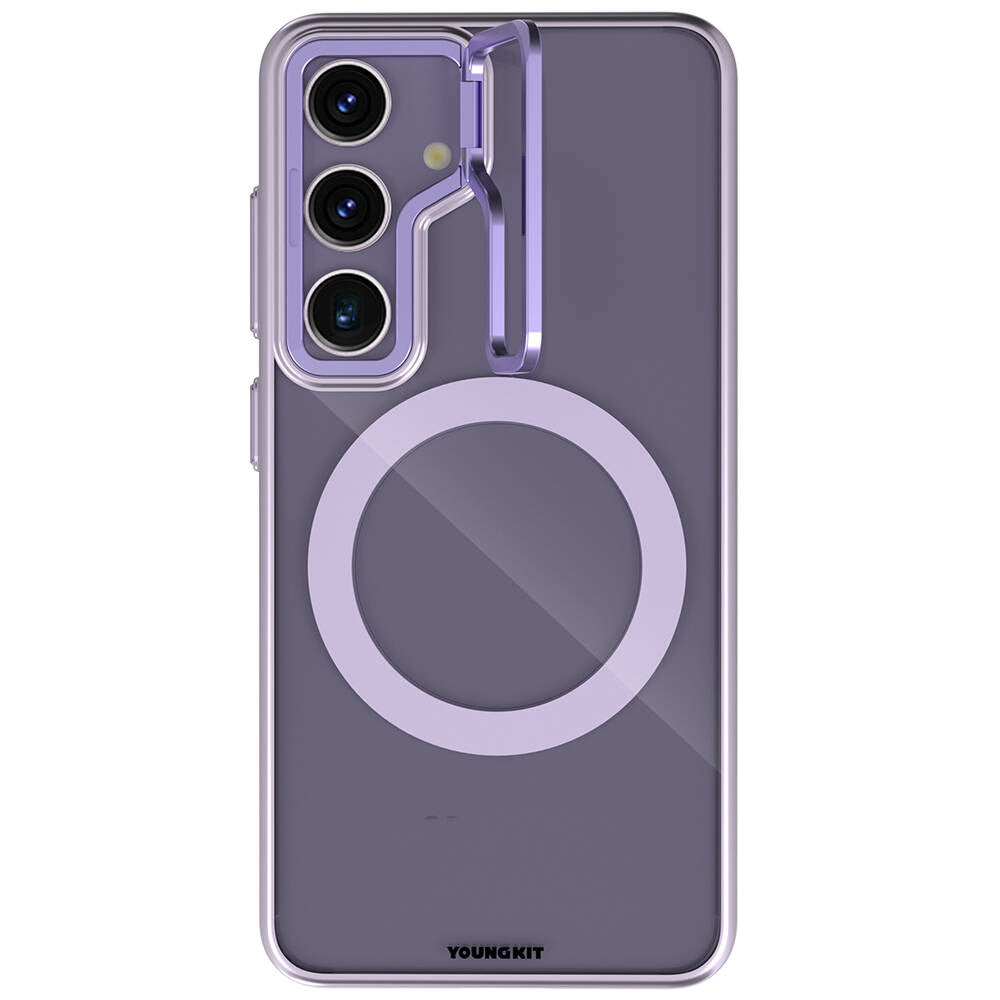 Youngkit Crystal Grid Galaxy S24 Plus Kılıf Magsafe Şarj Özellikli Sararma Önleyici Telefon Kılıfı - 2