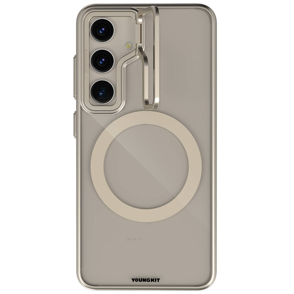 Youngkit Crystal Grid Galaxy S24 Plus Kılıf Magsafe Şarj Özellikli Sararma Önleyici Telefon Kılıfı - 6