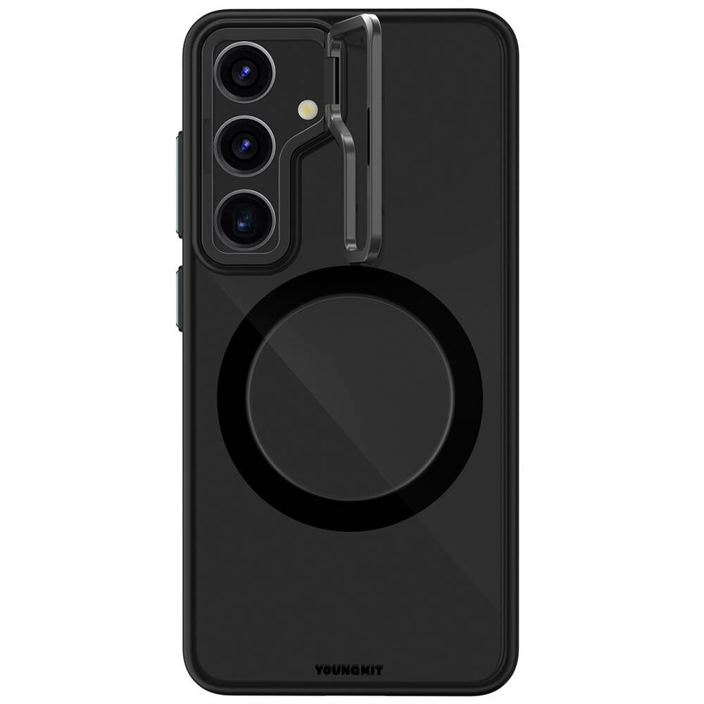 Youngkit Crystal Grid Galaxy S24 Plus Kılıf Magsafe Şarj Özellikli Sararma Önleyici Telefon Kılıfı - 4