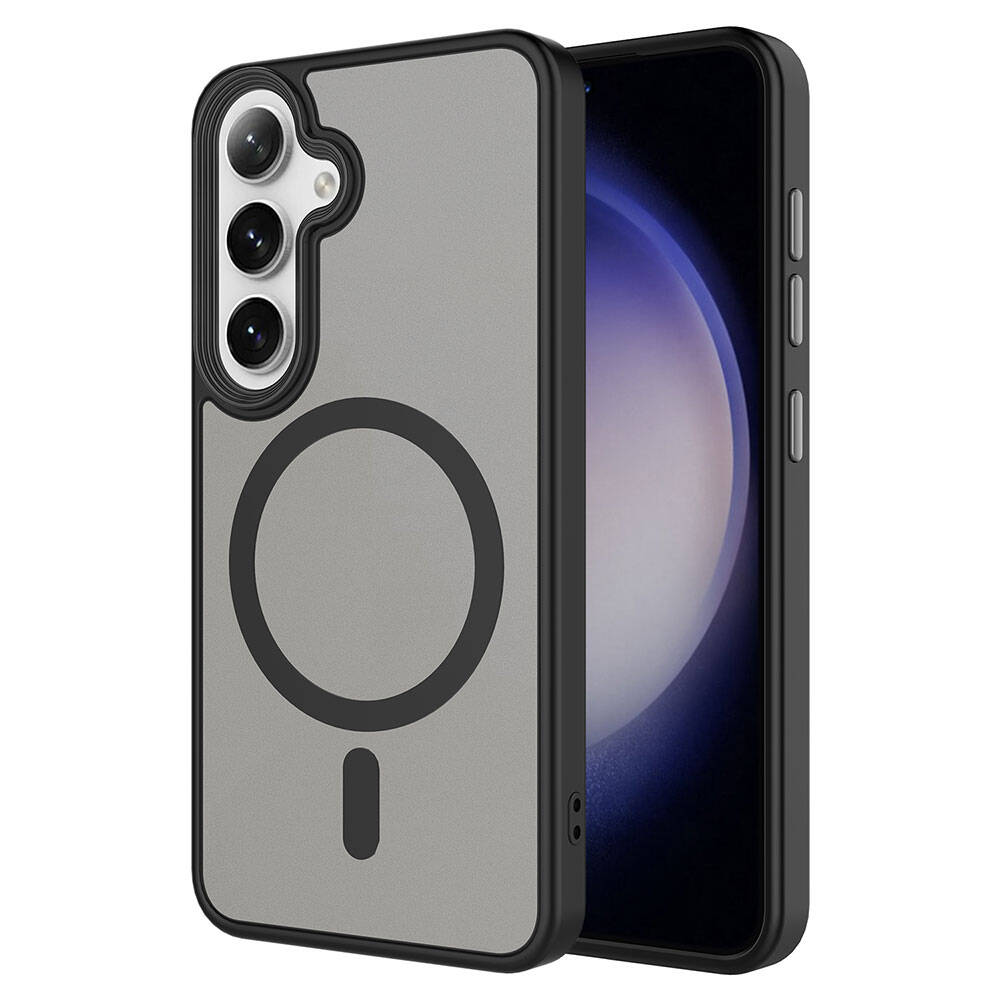 Cepax Matte Magsafe Galaxy S24 Plus Sert PC Arka Yüzey Kablosuz Şarj Özellikli Telefon Kılıfı - 4