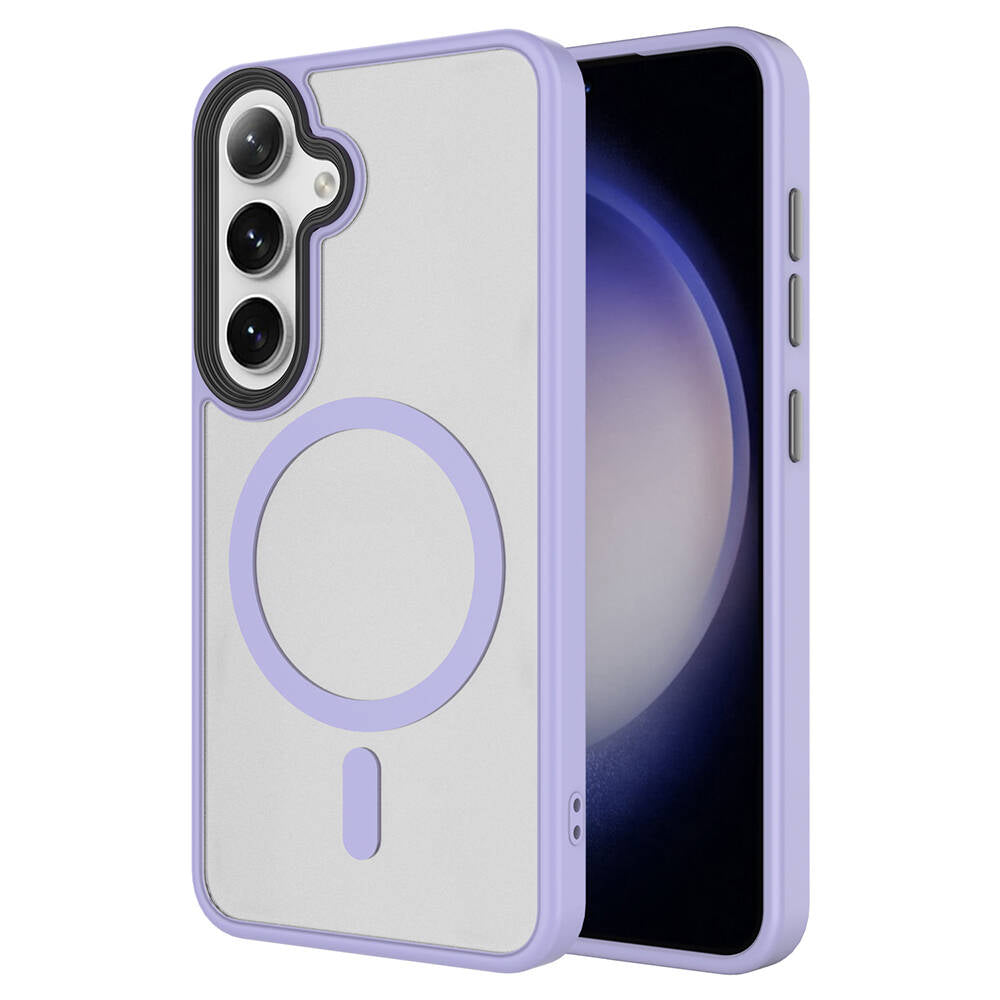 Cepax Matte Magsafe Galaxy S24 Plus Sert PC Arka Yüzey Kablosuz Şarj Özellikli Telefon Kılıfı - 6