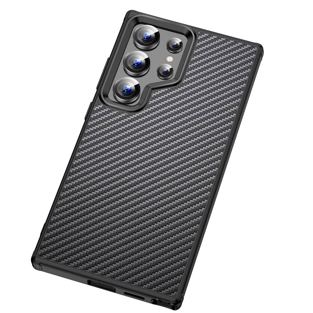 Wlons Radison Galaxy S24 Ultra Aramid Karbon Fiber M-safe Özellikli Telefon Kılıfı