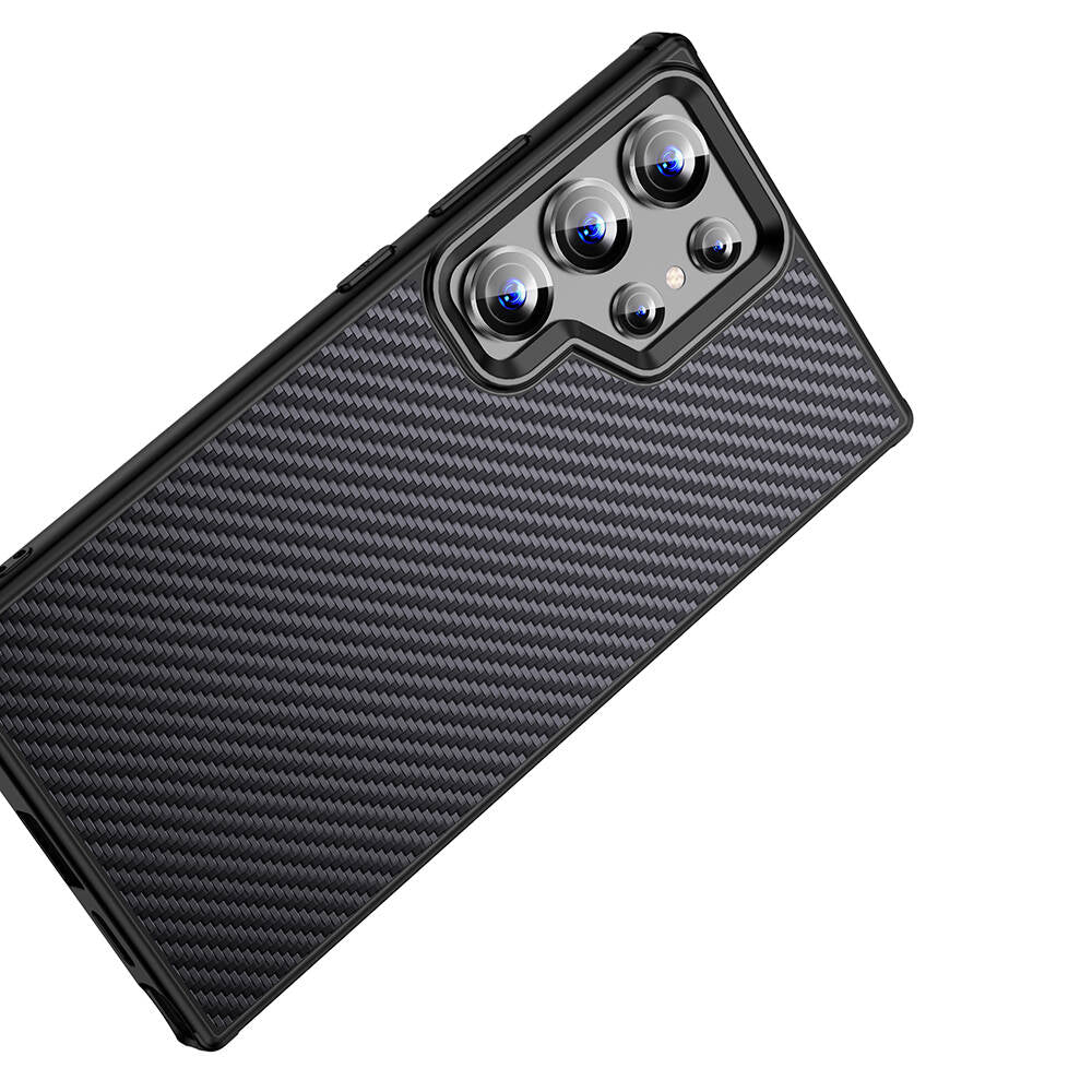 Wlons Radison Galaxy S24 Ultra Aramid Karbon Fiber M-safe Özellikli Telefon Kılıfı