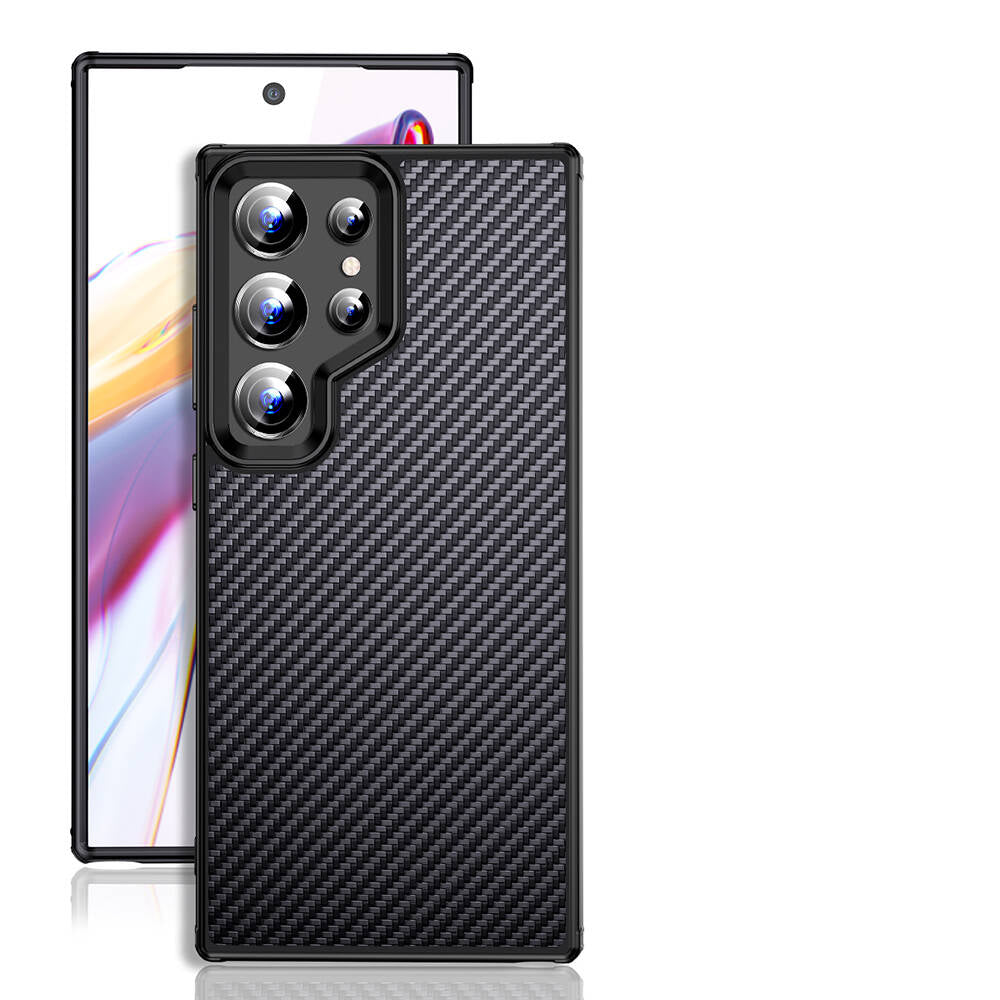Wlons Radison Galaxy S24 Ultra Aramid Karbon Fiber M-safe Özellikli Telefon Kılıfı