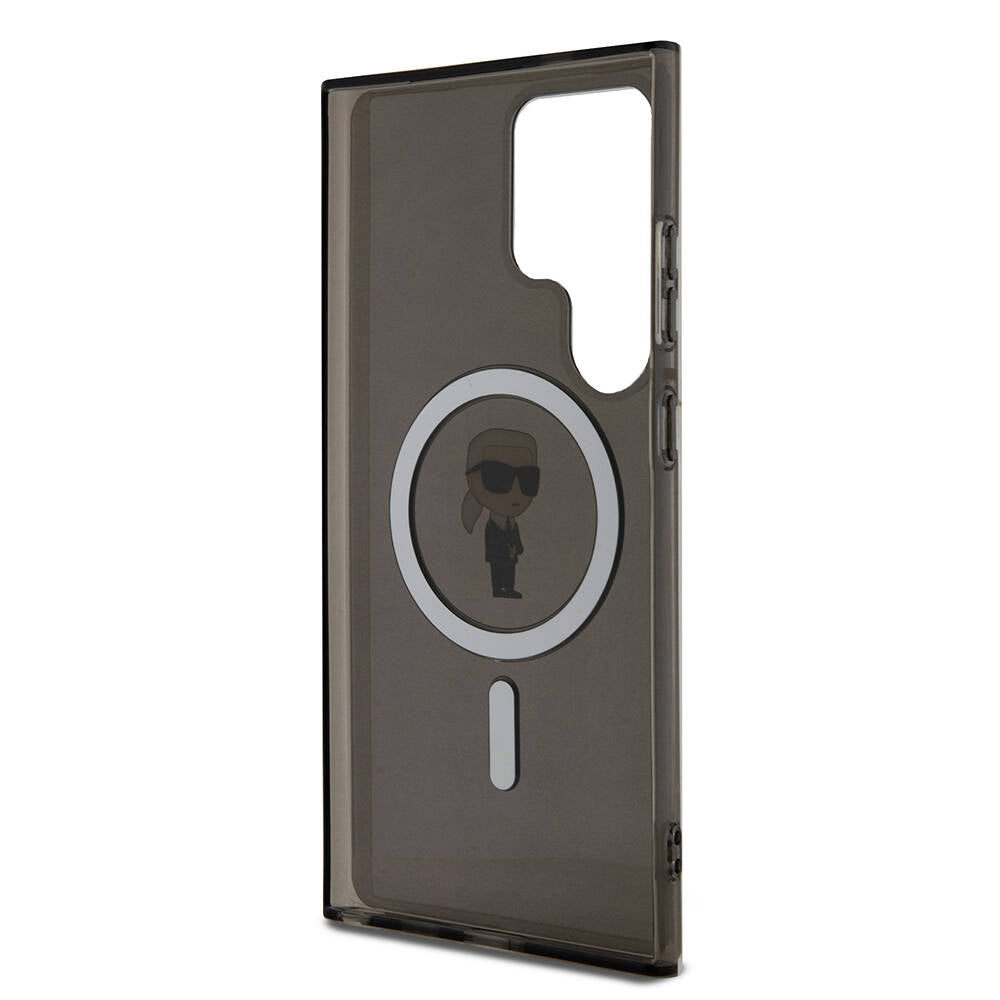 Karl Lagerfeld Galaxy S24 Ultra Orjinal Lisanslı M-safe Şarj Özellikli Karl Head IML Baskılı Kılıf