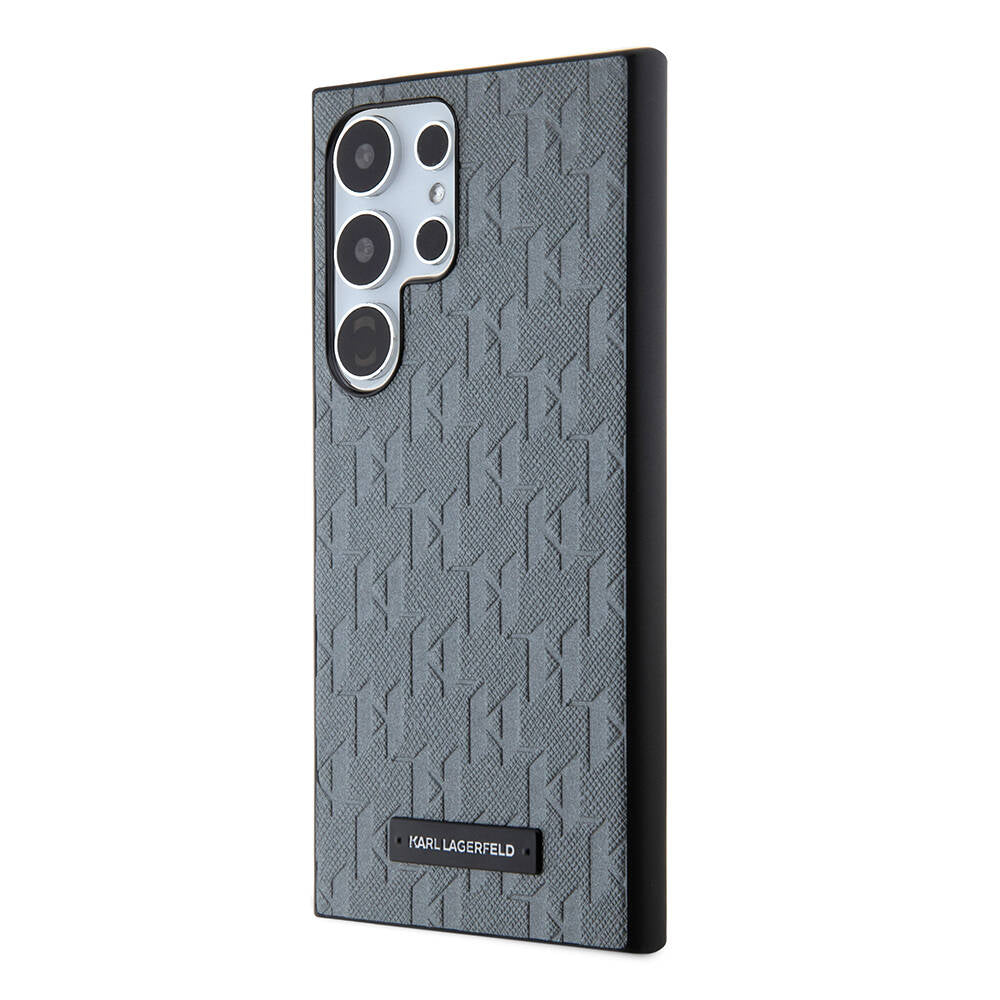 Karl Lagerfeld Galaxy S24 Ultra Orjinal Lisanslı Saffiano Monogram Metal Logo Kılıf