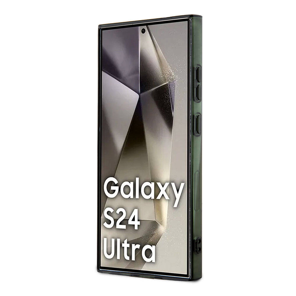 Galaxy S24 Ultra Kılıf Lacoste Orjinal Lisanslı M-safe Şarj Özellikli Çift Katmanlı Timsah Logolu Blend Monogram Kılıf