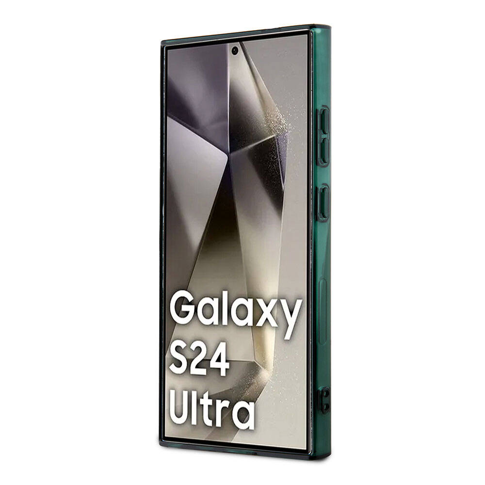Galaxy S24 Ultra Kılıf Lacoste Orjinal Lisanslı M-safe Şarj Özellikli Çift Katmanlı Timsah Logolu Blend Monogram Kılıf