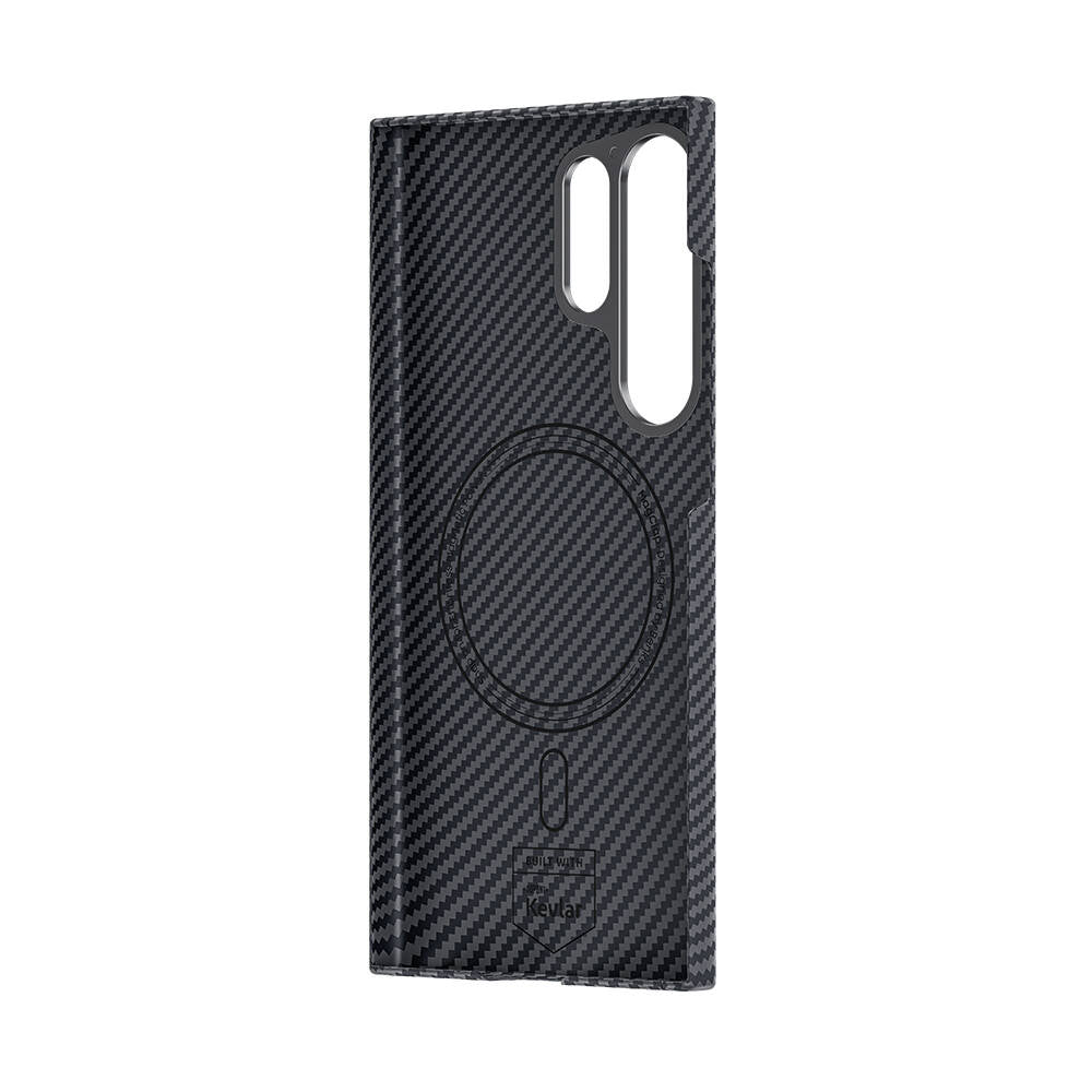 Benks Essential ArmorAir 600D Galaxy S24 Ultra M-safe Özellikli Karbon Fiber Kevlar Kılıf