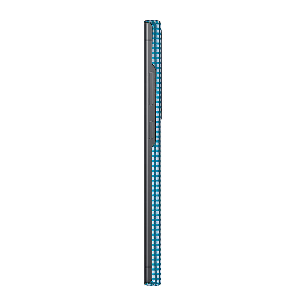 Pitaka Ultra-Slim Classic Serisi Galaxy S24 Ultra M-safe Şarj Özellikli 1500D Aramid Fiber Ice Sea Kılıf