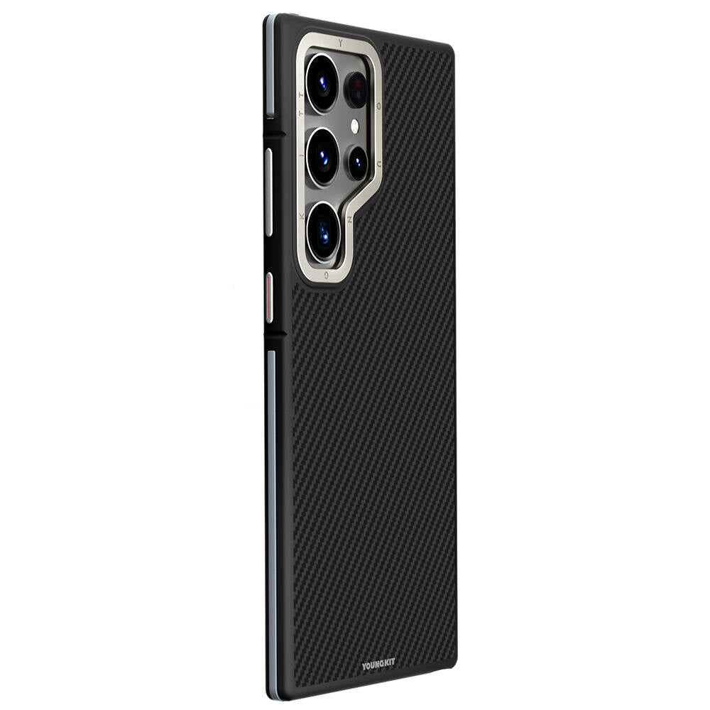 Youngkit 600D Kevlar Serisi Galaxy S24 Ultra Kılıf Magsafe Şarj Özellikli Aramid Fiber Tasarımlı Telefon Kılıfı - 3