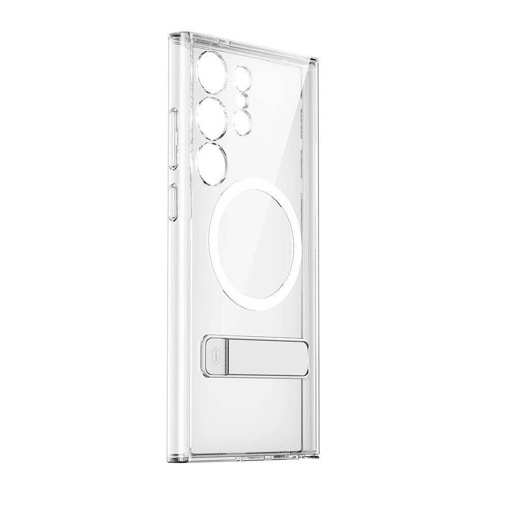 Wiwu KCC-025 Aurora Serisi Galaxy S24 Ultra M-safe Şarj Özellikli Kamera Korumalı Standlı Kılıf