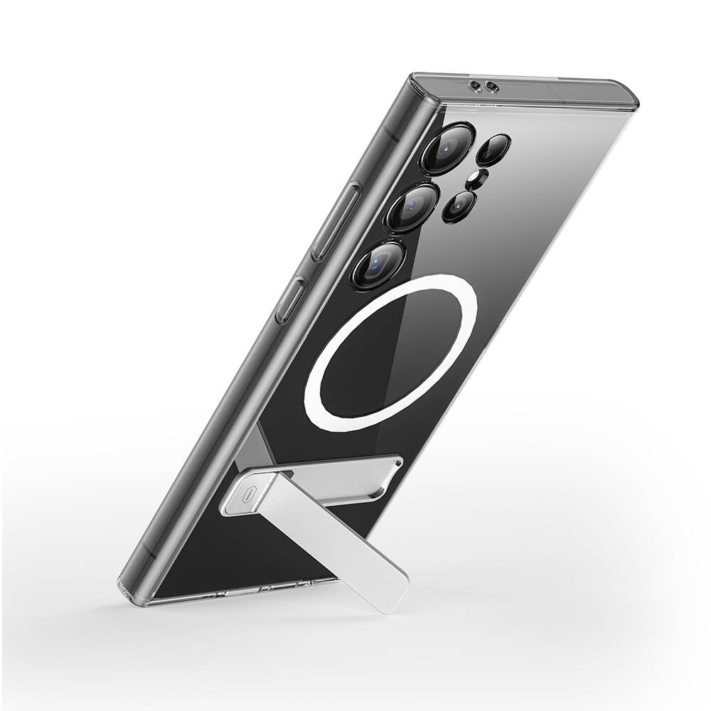Wiwu KCC-025 Aurora Serisi Galaxy S24 Ultra M-safe Şarj Özellikli Kamera Korumalı Standlı Kılıf
