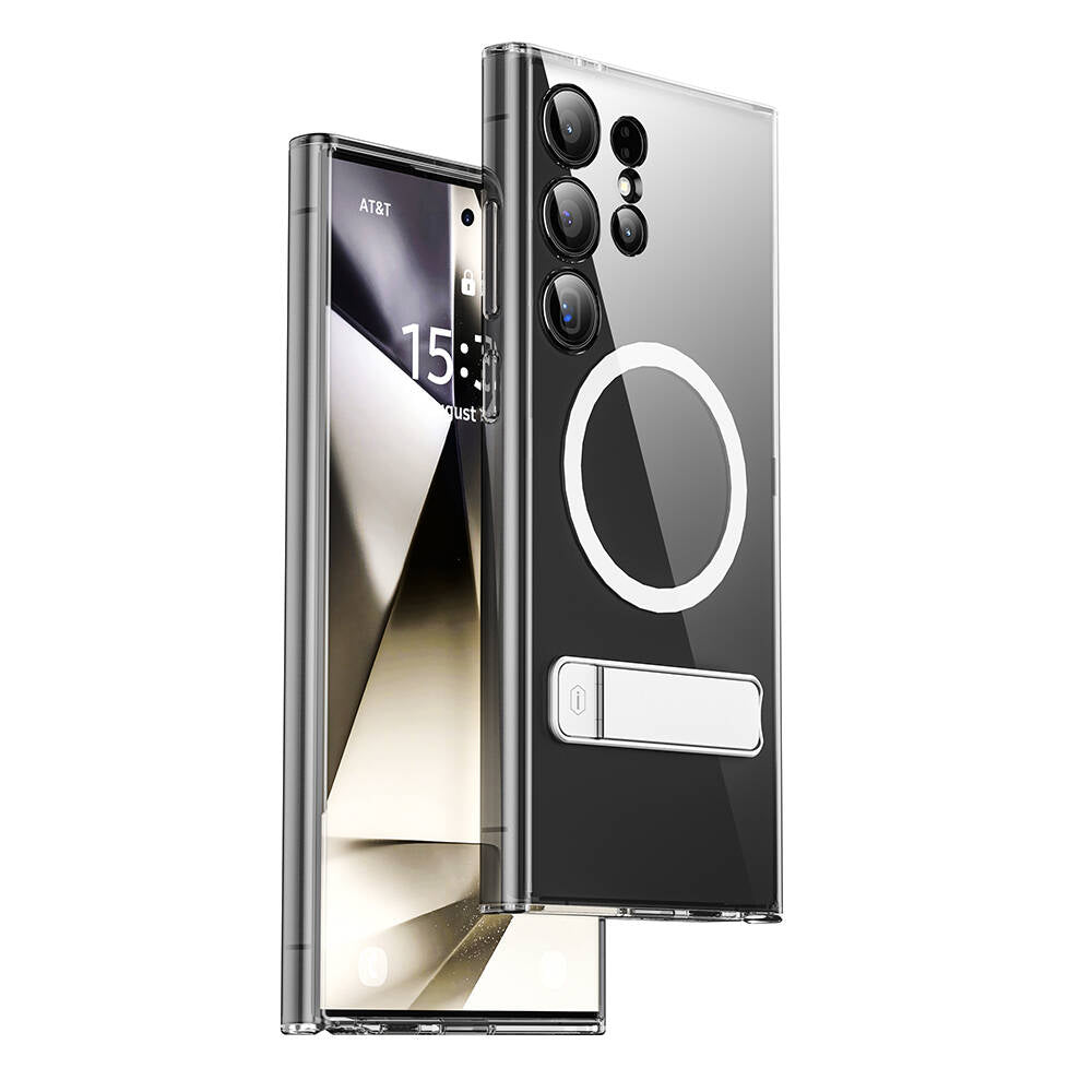 Wiwu KCC-025 Aurora Serisi Galaxy S24 Ultra M-safe Şarj Özellikli Kamera Korumalı Standlı Kılıf