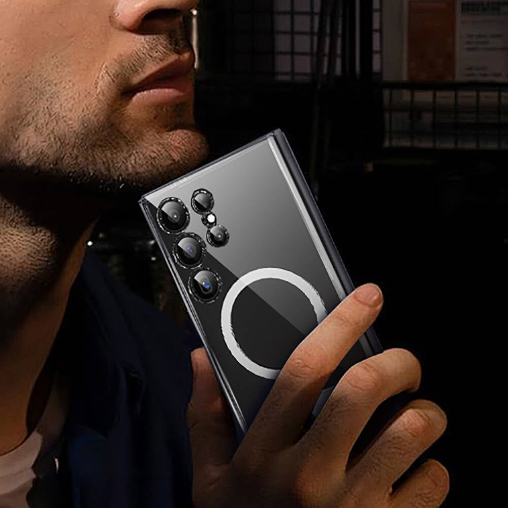 Wiwu KCC-025 Aurora Serisi Galaxy S24 Ultra M-safe Şarj Özellikli Kamera Korumalı Standlı Kılıf