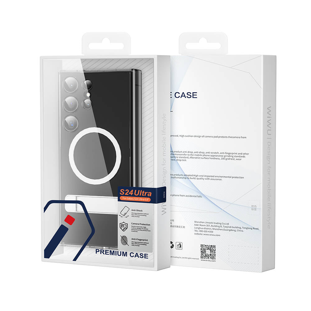 Wiwu KCC-025 Aurora Serisi Galaxy S24 Ultra M-safe Şarj Özellikli Kamera Korumalı Standlı Kılıf