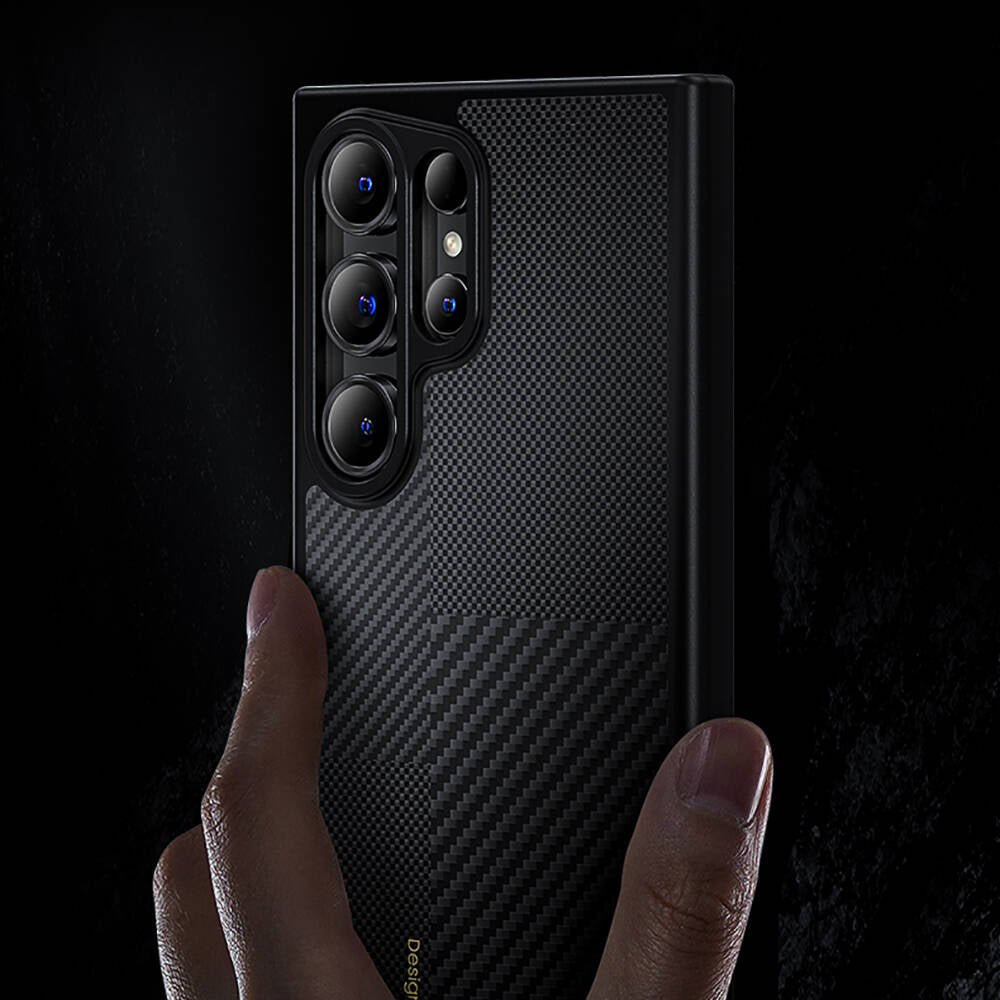 Benks Montage Hybrid ArmorPro Galaxy S24 Ultra M-safe Şarj Özellikli Karbon Fiber Kevlar Kılıf