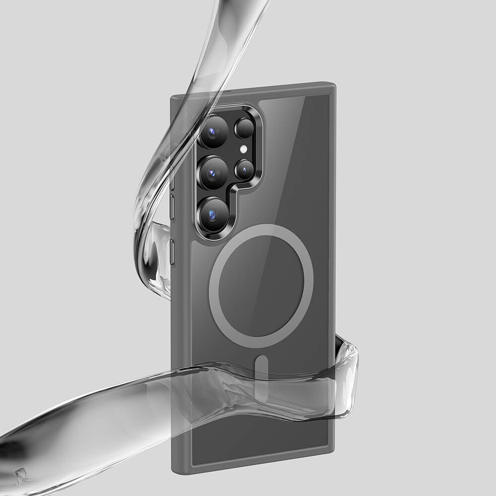 Benks MagClap Galaxy S24 Ultra M-safe Şarj Özellikli Şeffaf Arka Yüzey TPU Çerçeve Kılıf