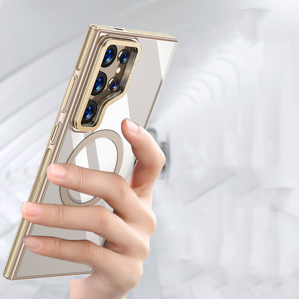 Wlons Galaxy S24 Ultra M-safe Şarj Özellikli Standlı Efsane Kılıf