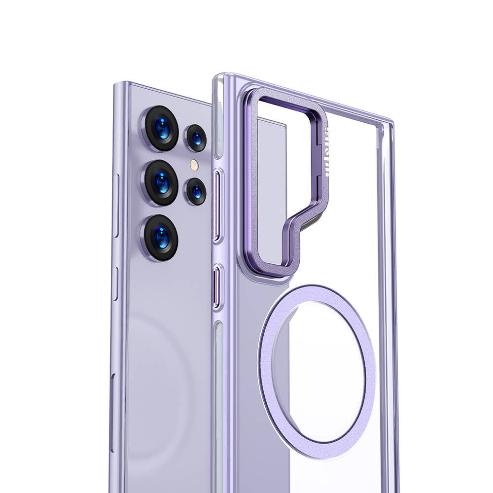 Wlons Galaxy S24 Ultra M-safe Şarj Özellikli Standlı Efsane Kılıf