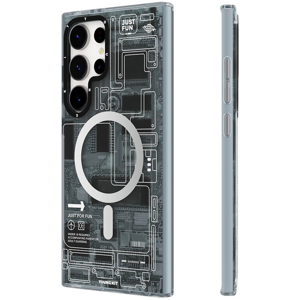 YoungKit Technology Serisi Galaxy S24 Ultra Kılıf Magsafe Şarj Özellikli Telefon Kılıfı - 9