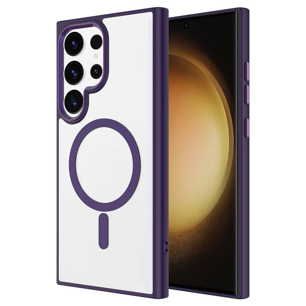 Cepax Chrome Magsafe Galaxy S24 Ultra Kablosuz Şarj Özellikli Silikon Telefon Kılıfı - 3